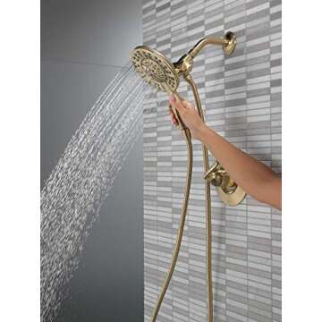 DELTA 142840-CZ-I Arvo Shower Only, Champagne Bronze: A Luxurious and Versatile Shower Experience