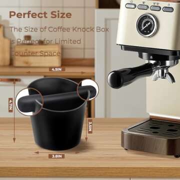 Compact Espresso Knock Box with Easy Cleaning Features