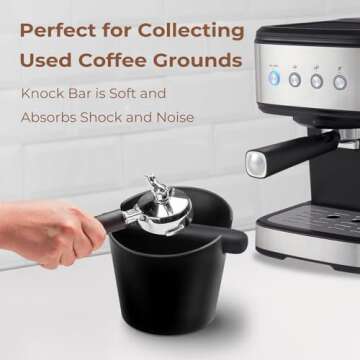 Compact Espresso Knock Box with Easy Cleaning Features