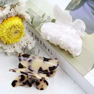 Stylish 3PCS Acrylic Hair Claw Clips for Women