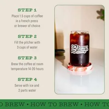 Bizzy Organic Cold Brew Coffee | Medium-Dark Roast | 100% Arabica