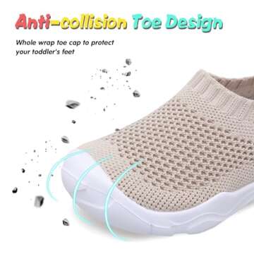 JOINFREE Toddler Lightweight Breathable Sneakers for Kids