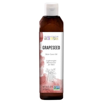 Aura Cacia Grapeseed Oil - Natural Hydrating Moisturizer for All Skin Types