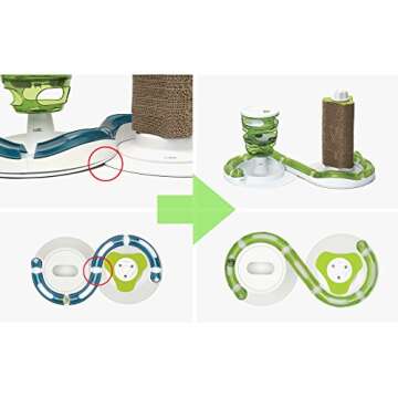 Catit Senses 2.0 Super Circuit Interactive Cat Toy - 12-Piece Closed-Track Ball Toy for All Breed Sizes