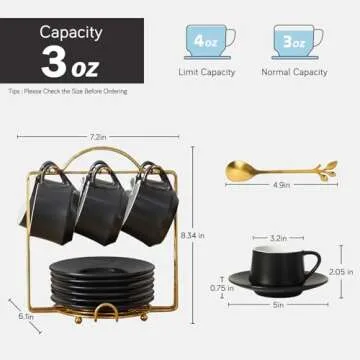 Lareina Espresso Cups Set - Chic Design for Coffee Lovers