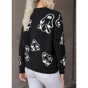 Dokotoo Women's Cozy Halloween Sweater for Fall 2024