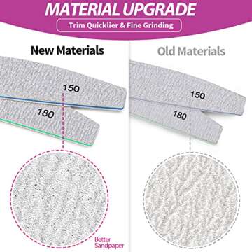 Teenitor Nail File Buffer, Nail Files, Nail Buffer Set to File, Shape,Smooth, Buffer and Shine Nails, Half-Moon