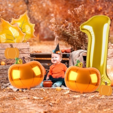 Pumpkin First Balloon Set for 1st Birthday Celebrations