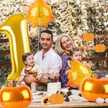 Pumpkin First Balloon Set for 1st Birthday Celebrations