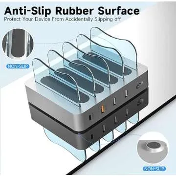 USB Charging Station - 4-Port Fast Charging for Devices