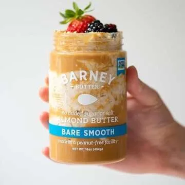 Barney Butter Almond Butter - Smooth, No Sugar, Vegan 16oz