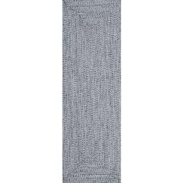 nuLOOM 2x8 Solid Indoor/Outdoor Area Rug - Pet-Friendly Quality