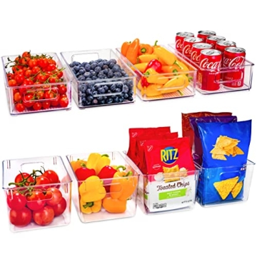 Set of 8 Versatile Organizer Bins for Kitchen & Home