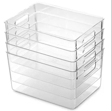 Set of 8 Versatile Organizer Bins for Kitchen & Home