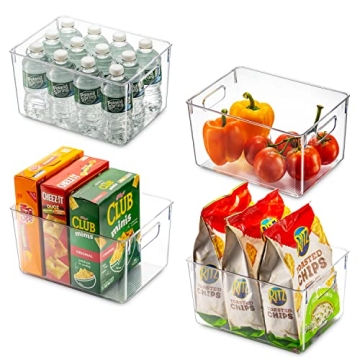 Set of 8 Versatile Organizer Bins for Kitchen & Home