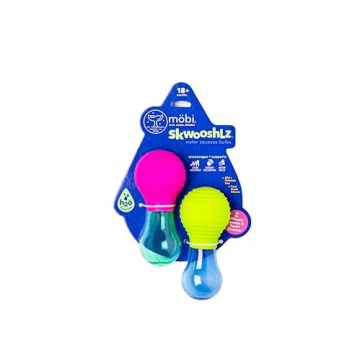 Mobi Skwooshlz Water Squeeze Bulbs - Fun Bath Toy for Toddlers, Easy to Clean Silicone Design