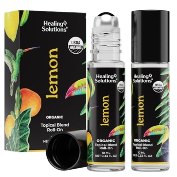 Healing Solutions Organic Lemon Essential Oil Roll-On Set