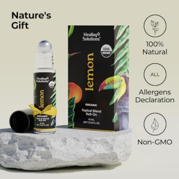 Healing Solutions Organic Lemon Essential Oil Roll-On Set