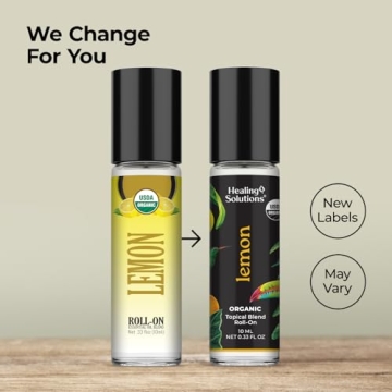 Healing Solutions Organic Lemon Essential Oil Roll-On Set