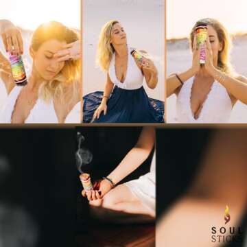 Soul Sticks 1 Pack 9 Inch Floral White Sage Smudge Stick with Starter Guide | Floral Sage House Blessing | Sage for Cleansing House | Sage for Smudging and Negative Energy | Big Sage Smudge Stick