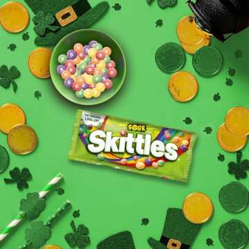 SKITTLES Sours St Patrick's Day Rainbow Candy Packs Bulk