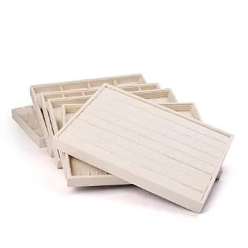 Oirlv Linen Ring Storage Tray for Jewelry Organization