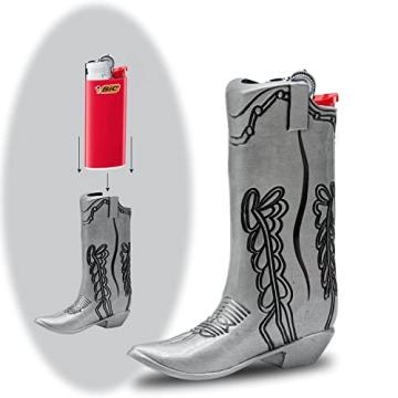 Stylish Cowboy Boot Lighter Case for Mini Bic by HMC