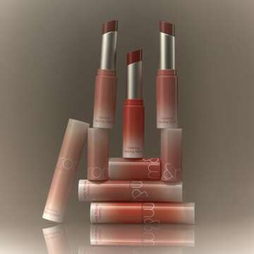 rom&nd Glasting Melting Balm 3.5g (7Colors), Glossy, Plumping Lips, Moisture, Translucent, Water Bomb, High Pigmented, Vegan (10 NU BEIGE)