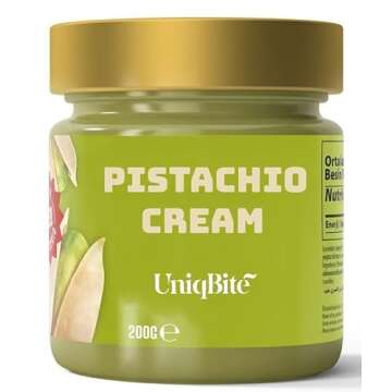 UNIQBITE Pistachio Cream, Natural Sweet Pistachio Butter Spread Paste for Dubai Chocolate Bar, No Pa...