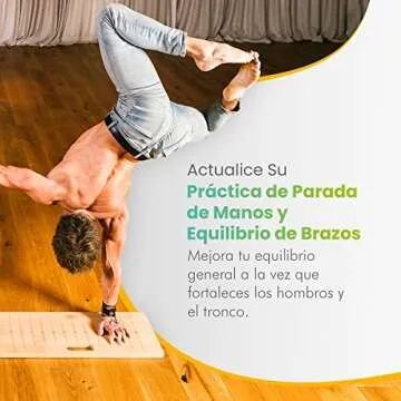 WOODPOWER PowerBoard – 100% Beechwood Handstand & Bodyweight Training Board – Non-Slip, Portable, Durable with Laser-Cut Alignment Guides for Perfect Hand Placement – Ideal for Yoga, Calisthenics, and Fitness Training