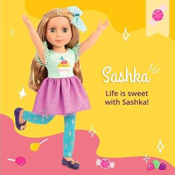 Glitter Girls - Sashka 14-inch Poseable Fashion Doll for Girls Age 3 & Up