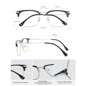 ZanyLen Blue Blocker Glasses for Men Gaming Computer Eyewear