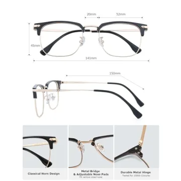 ZanyLen Blue Blocker Glasses for Men Gaming Computer Eyewear