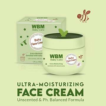 WBM Care Baby Face Cream | Non-Greasy & Fragrance-Free, 100% Natural, Moisturizing Face Cream, Plant...