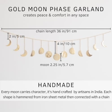 Moon Phase Wall Decor Handmade Celestial Art for Home