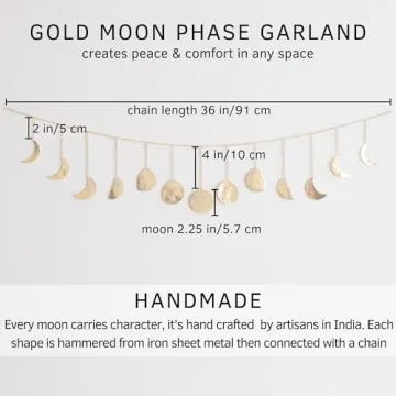 Moon Phase Wall Decor Handmade Celestial Art for Home