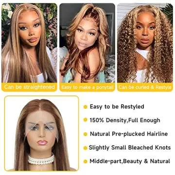 Ombre Highlight Lace Front Wig | 13x4 Glueless and Natural Look 22"