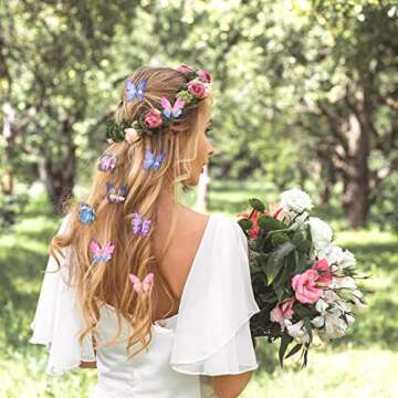 Colorful 20 Piece Butterfly Hair Clips for Women & Girls