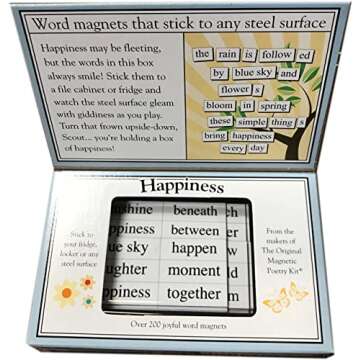 Magnetic Poetry - Happiness Kit - Words for Refrigerator - Write Poems and Letters on The Fridge - M...