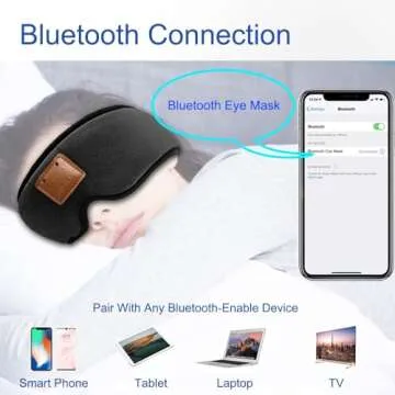 Bluetooth Sleep Mask with Built-in Headphones for Comfort