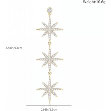 Blingsoul Gold Star Dangle Earrings for Every Occasion