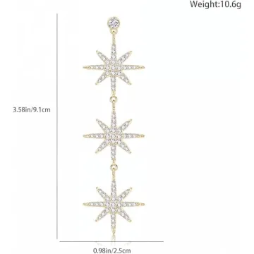 Blingsoul Gold Star Dangle Earrings for Every Occasion