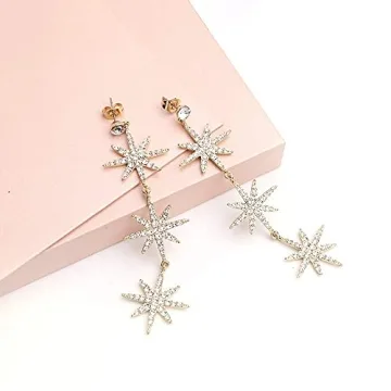 Blingsoul Gold Star Dangle Earrings for Every Occasion
