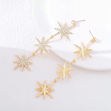 Blingsoul Gold Star Dangle Earrings for Every Occasion