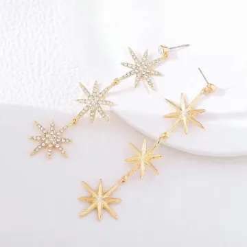 Blingsoul Gold Star Dangle Earrings for Every Occasion