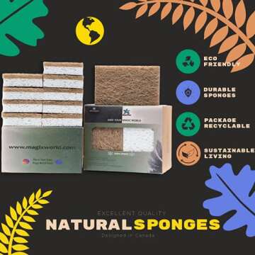 Eco Friendly Kitchen Scrubber - MAGIX WORLD Sponges 10 Pack