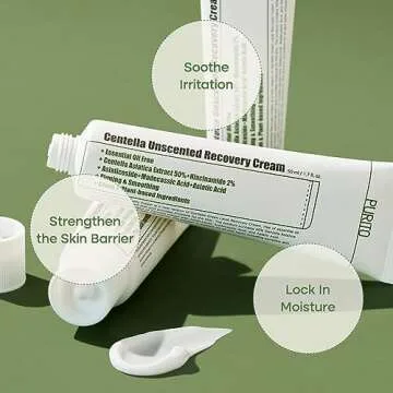 PURITO Centella Unscented Recovery Cream 50ml / 1.7 fl.oz Witch Hazel-free, Vegan, Skin barrier