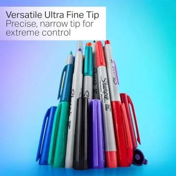 Sharpie Glam Pop Permanent Markers, Ultra Fine Tip Marker Set, Coloring Markers, Art Markers, Drawing Markers, Writing Markers, Resilient Ink, Assorted Colors, 24 Count