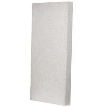 ATS Acoustics Sound Absorbing Noise Dampening Acoustic Panel Wall Treatment 24" x 48" x 4" Beveled Edge (Ivory)