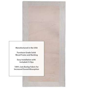 ATS Acoustics Sound Absorbing Noise Dampening Acoustic Panel Wall Treatment 24" x 48" x 4" Beveled Edge (Ivory)